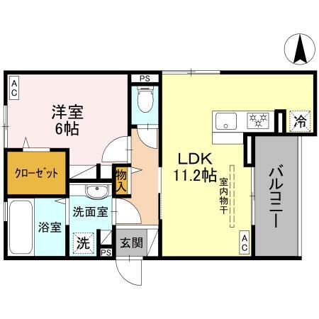 D-room Fiore ”N”の間取り