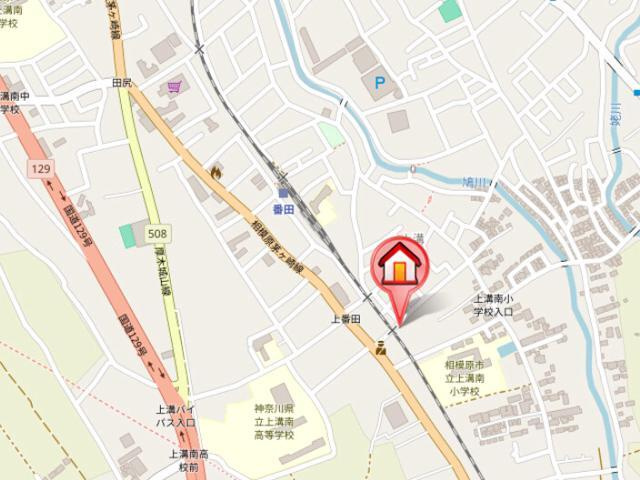 相模原市中央区上溝のアパートの地図