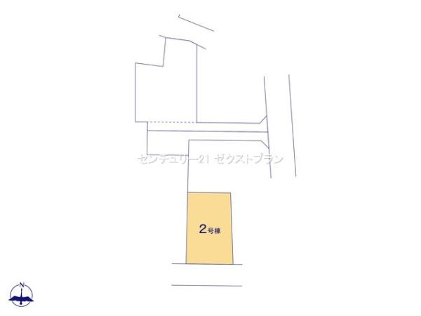渋川市石原1期 2号棟の区画図|区画図