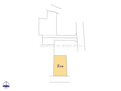 【区画図】 | 渋川市石原1期 2号棟 | 区画図