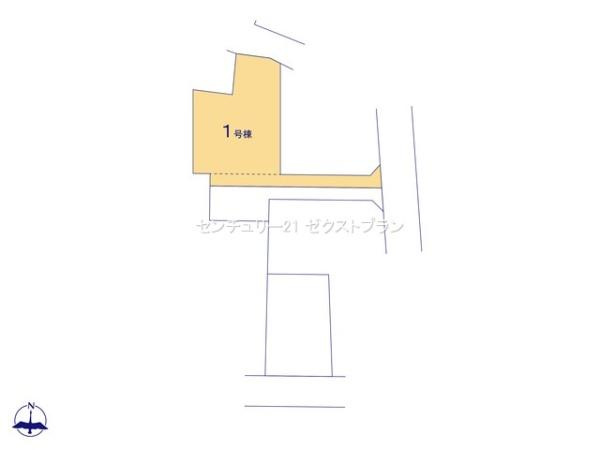 渋川市石原1期 1号棟の区画図|区画図