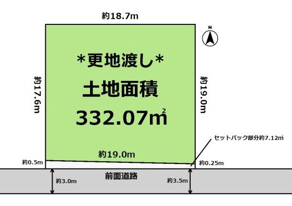 【土地図】 | 堺市西区菱木4丁　売土地 | 図面と現況が異なる場合は現況を優先します