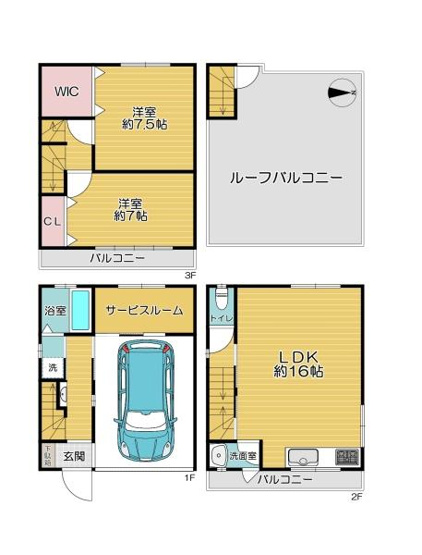 【間取り】 | 大阪市旭区清水4丁目　中古戸建