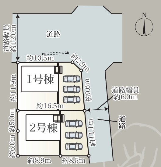 【新築戸建】泉玉露　全2棟の区画図