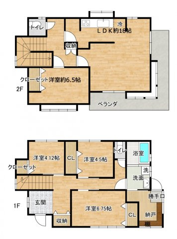 いわき市久之浜町末続字館　中古戸建の間取り