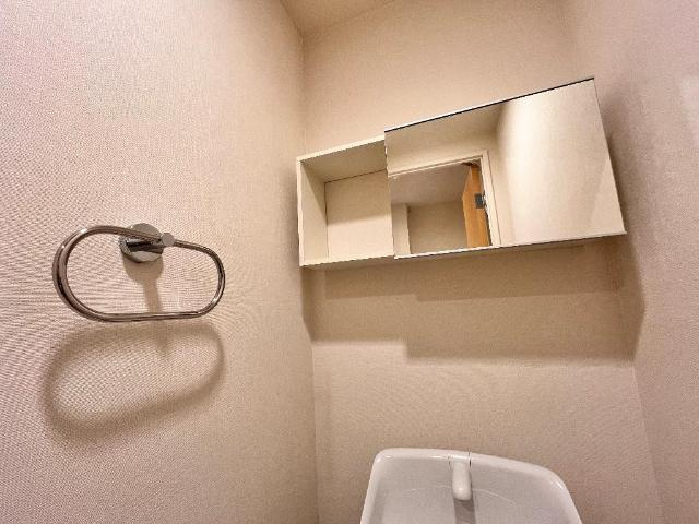 ラメール上天満のトイレ|ミラーキャビネット