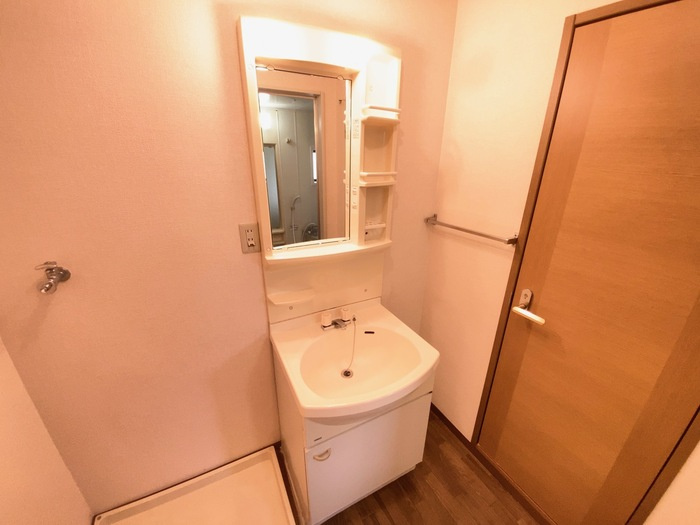 熊本市南区刈草３丁目のアパートの独立洗面台