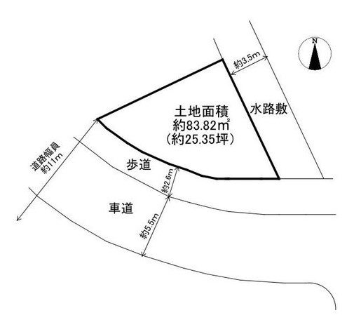 守口市大枝北町　土地の区画図