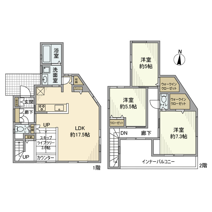 三橋戸建の間取り