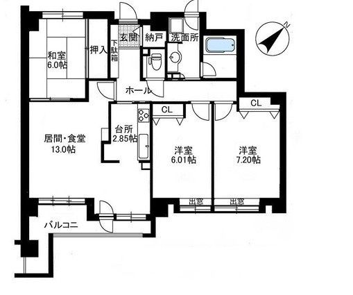 シアス本郷通りの間取り