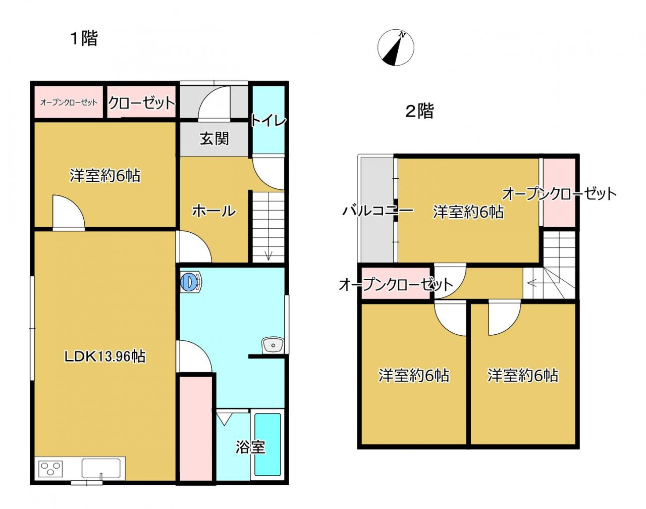 網走市向陽ヶ丘3丁目戸建の間取り