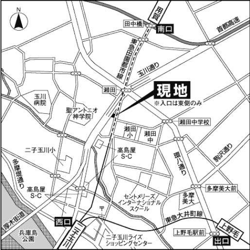 グリンビュー瀬田の地図