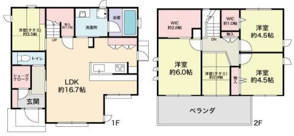 守山市小島町　中古戸建ての間取り