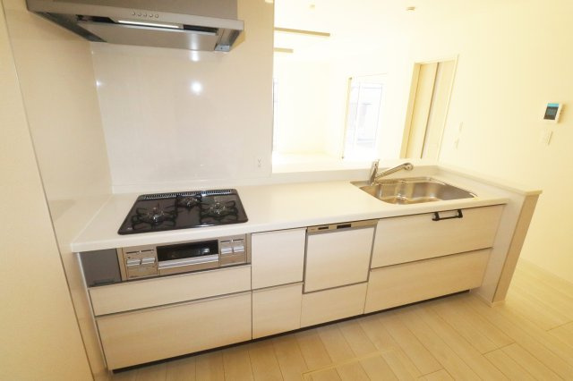 郡山市静町4期　　　　1号棟　　大成小学校、郡山第７中学区のキッチン