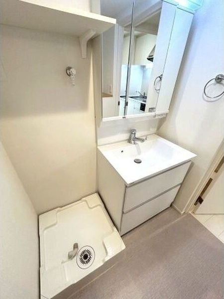 ハーモニーテラス浜口西Ⅱの独立洗面台