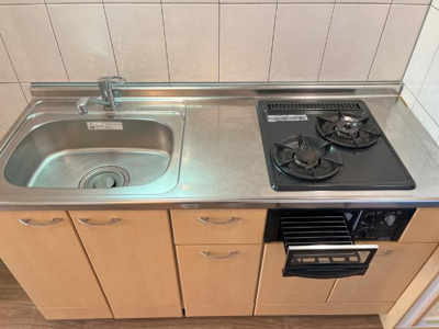 【キッチン】 | メゾンリュミエール | 二口ガスコンロ（グリル付き）