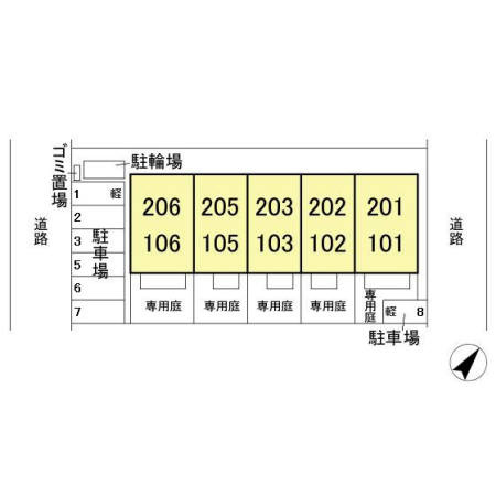 マルモガーデンハウスの区画図