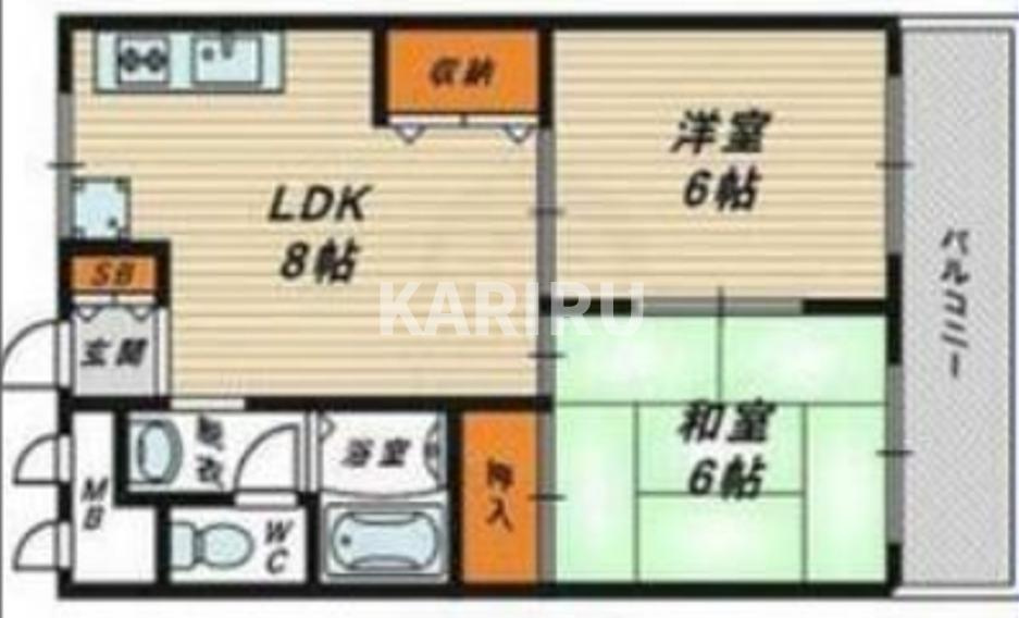 リバーサイドニッシン城東ハイツの間取り
