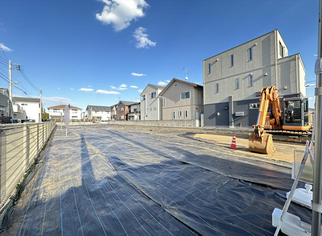 【外観】 | 志木市中宗岡5丁目　建築条件なし売地　全5区画　(志木本店) | 販売現地／2026年2月2日撮影　
小学校まで徒歩11分でお子様の通学に便利。