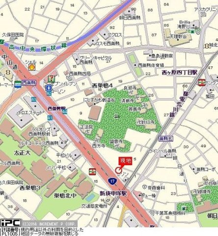 豊島区西巣鴨４丁目の賃貸マンションの地図