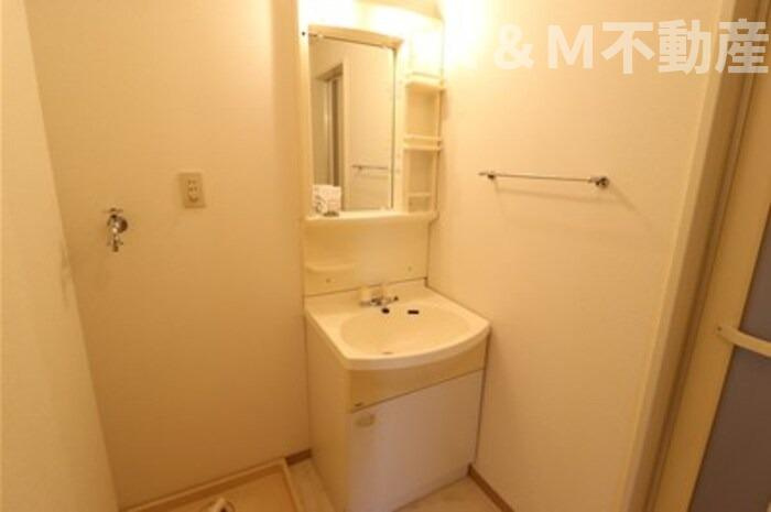 グリーンシャトルDの洗面所|広い洗面スペース