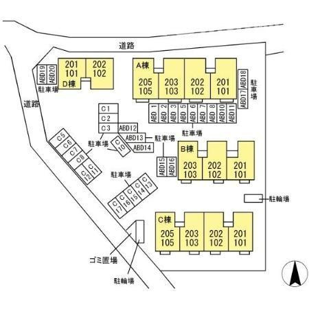 グリーンシャトル Bの区画図