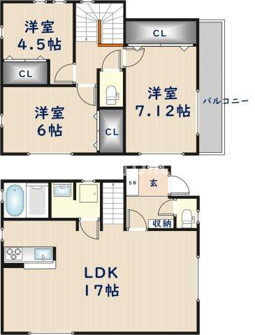 【間取り】 | 上之島町戸建