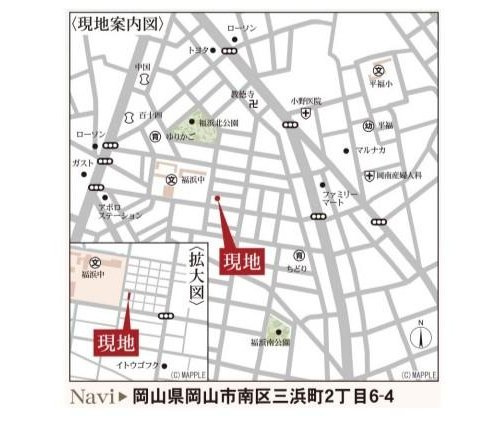 リーブルガーデン　岡山市南区三浜町(第2)【仲介手数料無料】の地図