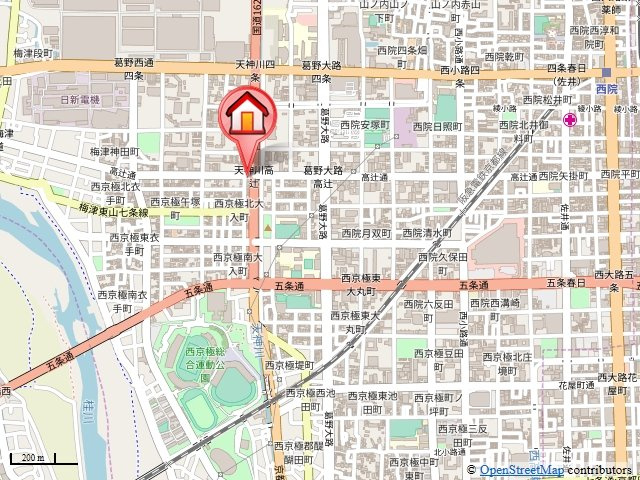 キャンパスビレッジ京都西京極の地図