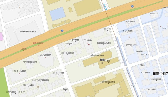 プラザ御影の地図