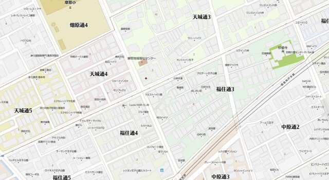 神戸市灘区天城通3丁目　中古戸建の地図