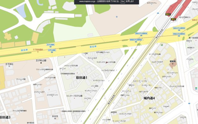 ライオンズマンション王子公園の地図