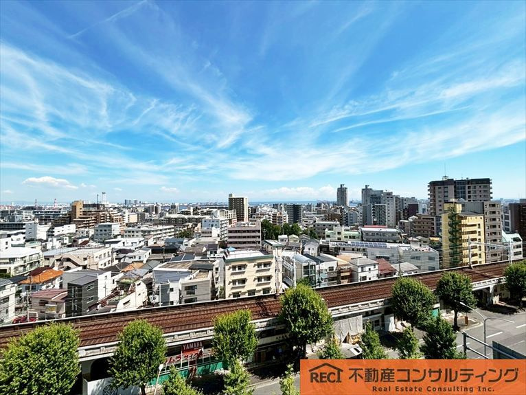 ライオンズマンション王子公園の展望|8階部分、眺望良好