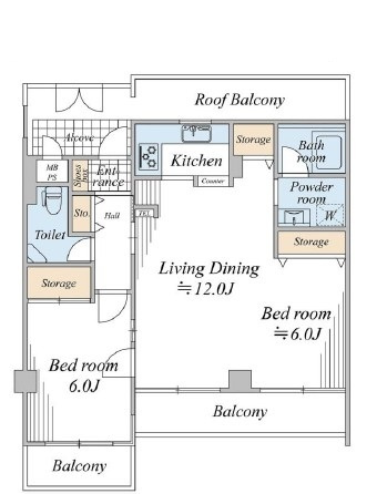 セザール竹ノ塚の間取り