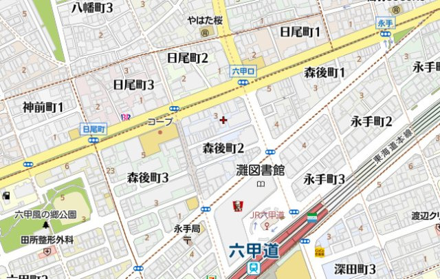 ライオンズマンション六甲口の地図