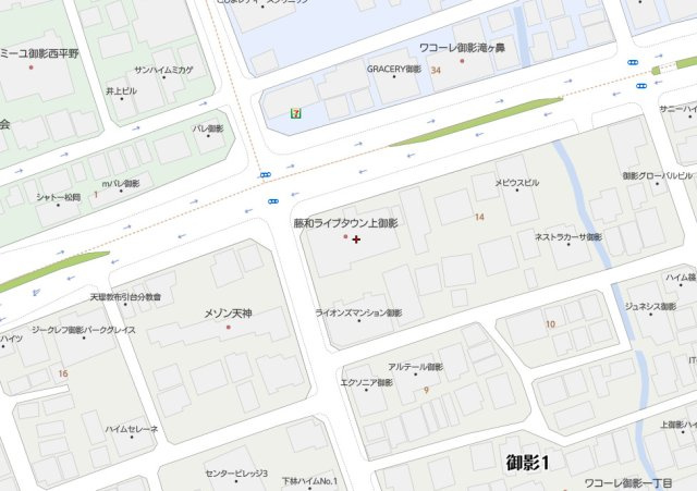 藤和ライブタウン上御影の地図
