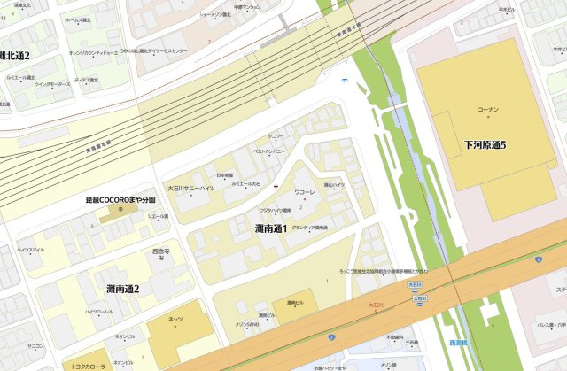 神戸市灘区灘南通1丁目　新築戸建の地図