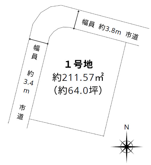 いいいね売地北区鶴羽田1期【高平台小・京陵中】の土地図