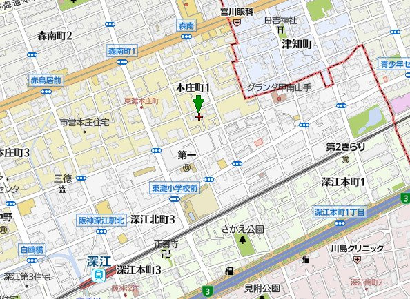 セントラル東灘の地図