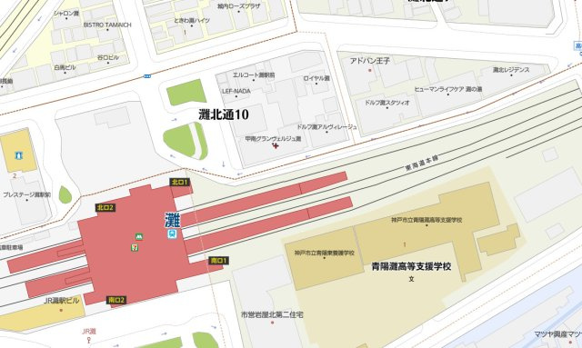 甲南グランヴェルジュ灘の地図