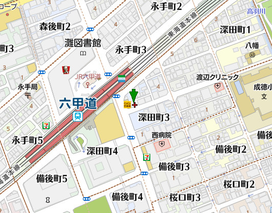 第2サン六甲道ハイツの地図