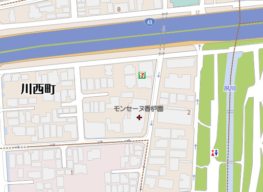 モンセーヌ香櫨園の地図