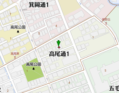 神戸市灘区高尾通1丁目　新築戸建の地図