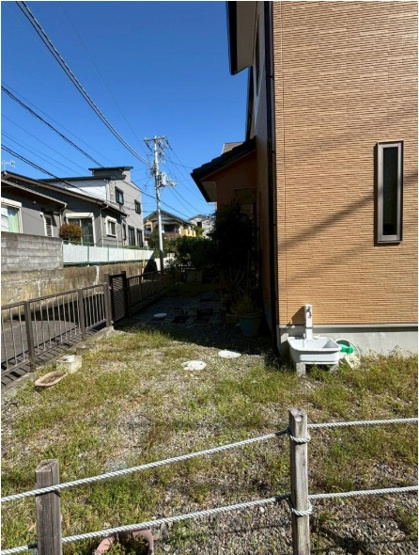 【庭】 | 自転車や倉庫を置くスペースもあります！