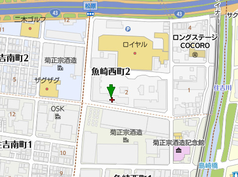 モンセーヌ住吉川公園壱番館の地図