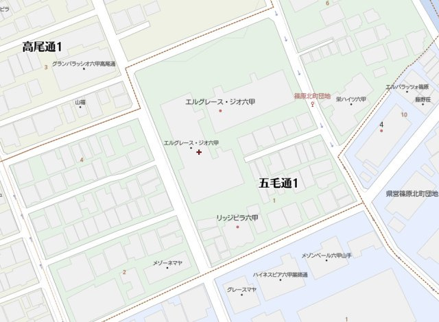 エルグレース・ジオ六甲の地図