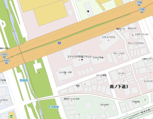 ステイツ六甲道フラッツの地図