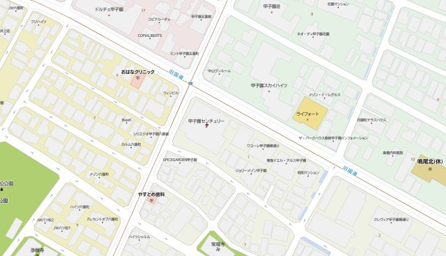 甲子園センチュリーマンションの地図