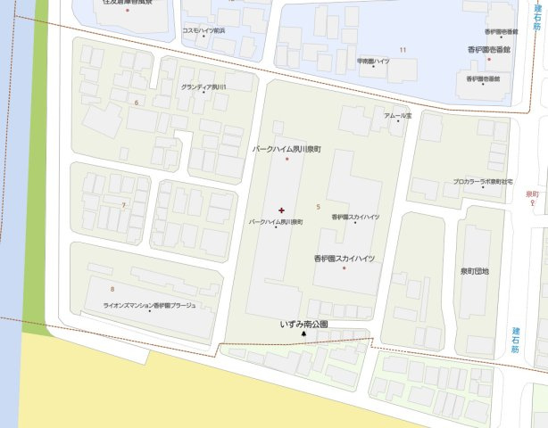 パーク・ハイム夙川泉町の地図