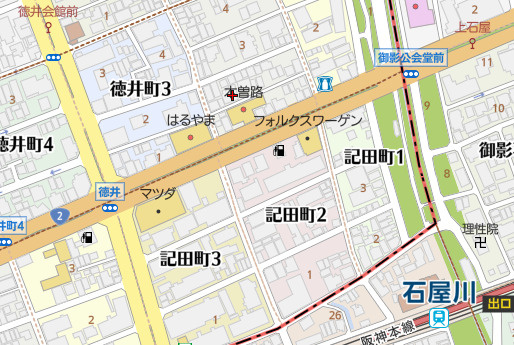 サンヴィラ六甲道パートⅢの地図